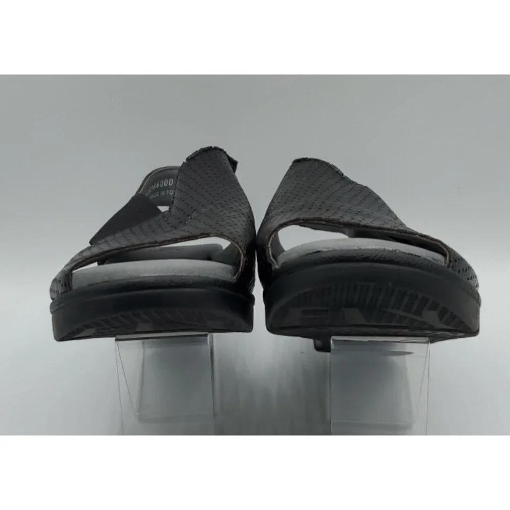 Fly London Women's Black Corners Sandal Peep Toe Size 36 US 5.5 - 6